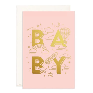 Baby Universe Pink Jumbo Greeting Card